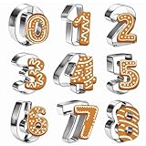 Kuchenform Zahlen 9 Stück, Number Cake Backform 0-8 Mittel Edelstahl, Backform-Zahlen für Kekse, Backen, Diy Backform, Kuchendekoration