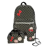 Nylon bedruckte große Kapazität Studententasche Herren und Damen Rucksack 38,1 cm (15 Zoll) Laptop-Rucksack, Schwarz , A