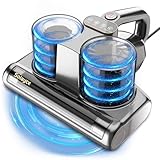 Solayce Milbensauger für Matratzen mit UV-Licht, Doppelbecher-milbensauger 16KPA Milben Staubsauger Mit 60°Heißluft, LED-Anzeige, Ultraschall,Entfernt 99,9% der Bakterien (BV200-L)