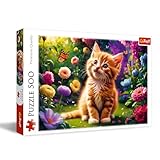 Trefl - Niedliche Katze - Puzzle 500 Elemente - DIY-Puzzle mit Tieren, Kreative Unterhaltung, Spaß, Klassisches Puzzle für Erwachsene und Kinder ab 10 Jahren