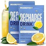 BRAINEFFECT RECHARGE Premium Hydration Blend [24 g Beutel, 15 Pack] - Elektrolyte ohne Zucker (mit Stevia) + EAA & BCAA Pulver - Isotonisches Getränkepulver mit Aminosäuren