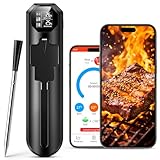 maxtachi Fleischthermometer Kabellos, Doppelsensor Bratenthermometer Digital mit App, 150m Bluetooth Grillthermometer Küchenthermometer für BBQ Ofen Grill Smoker Rotisserie Airfryer Geschenk