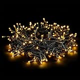 EMOS LED Lichterkette Multifunktion 8 Modi, Länge 18m, 180 LEDs, 230V mit Stecker, Lichterkette Innen und Lichterkette Außen wasserdicht IP44, Farbtemperatur: warmweiß
