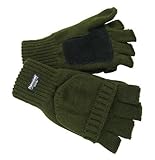 Jägerhandschuhe oliv mit klappbaren Fäustlingsteil Jagd Outdoor Sport (XL)