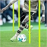 Fitfix® Agility-Slalom-Stöcke, Fußball-Training, faltbar, Unisex, Erwachsene, Set mit 8 Stück (1,5 m x 25 mm) mit Stahlnägeln, Schnelligkeitstraining, Agility-Trainingsset, Kinder, Erwachsene