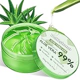 300 ml Aloe Vera Gel für Gesicht, Haare und Körper, Natürliche, Beruhigende und Pflegende Feuchtigkeitscreme für Trockene, Beanspruchte Haut und Sonnenbrand