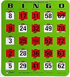 Regal Games Green Bingo 65-0053CGx100 Robuste Bingo-Karten, 5-lagig, mit großen Tabs, Grün, 100 Stück