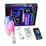 Kuashidai TV LED-Hintergrundbeleuchtung mit App Steuerung Bluetooth LED Strip Lights Music SYNC Color Change Strips mit 16 Millionen Farben
