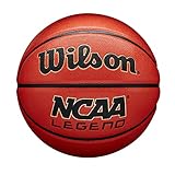 Wilson Basketball NCAA LEGEND, Mischleder, Indoor- und Outdoor-Basketball, Orange/Schwarz, 7