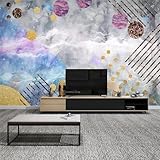 Abstrakt Geometrisch Linien Bunt Rund Moderne 3D Tapete Hochwertige Strukturierte Seide Neutrale Material Ideal Für Wohnzimmer Schlafzimmer-400cm×280cm
