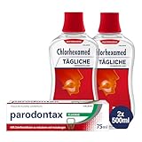 Parodontax Fluorid Zahnpasta, 1x 75ml + Chlorhexamed Tägliche Mundspülung, 2x 500ml