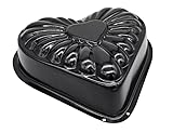 Herz-Backform 3D, Antihaftbeschichtet, Metall, 22x23x6,5cm, 1,6L Volumen, Schwarz