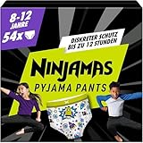 Ninjamas Pyjama Pants Raumschiff, 54 absorbierende Nachthöschen, 8 Jahre, 27kg-43kg, Auslaufschutz für die ganze Nacht