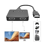 NEWCARE HDMI Kable Splitter 1 in 2 Out, HDMI Splitter 2 Monitore Gleichzeitig, 1 In 2 Out HDMI Splitter, HDMI Verteiler 1 in 2 Out Gleichzeitig für Xbox, Fire Stick, Roku