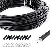 TAPKUA Fahrrad Schlauch 10 Meter Schaltzughülle Ø4mm für Mountainbike Rennrad Ersatz Kabel, Außenhülle mit Endkappen