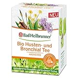 Bad Heilbrunner Bio Husten- & Bronchial - Arzneitee im Pyramidenbeutel - Spitzwegerich, Thymian & Fenchel - reizlindernd bei Bronchitis, trockenem Husten & Erkältungen (4 x 12 Pyramidenbeutel)