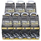 21kg (7x3kg) Long Glow Premium Grillbriketts Kohle Manufaktur Grillbrikett Premium Brikett Holz Kohle Grill Lange Brenn-& Glutdauer 4h Grillbriketts 100% Made in Germany Energie Kienbacher (21kg)
