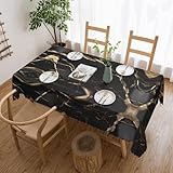 DLXW Premium Fleckenabweisende Marmor-Tischdecke für Picknicks im Freien, Küche und Feiertagsessen, Einheitsgröße