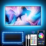 GIPOYENT TV-Lichtleiste, Music Sync LED TV-Hintergrundbeleuchtung, für 32-50 Zoll TV, LED-TV-Licht mit Bluetooth-Funktion - RGB-Farbwechsel-Lichtleiste für Heimkino (9.84FT for 32'-45' TV)