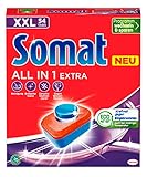 Somat All in 1 Extra Spülmaschinen Tabs (54 Tabs), Geschirrspül Tabs für strahlende Sauberkeit auch bei niedrigen Temperaturen, bekämpfen selbst verkrustete Rückstände