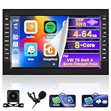 [8Cores 4G+64G] Hikity Autoradio Android 13 Für VW T5 Golf 4 Polo Passat 7Zoll Touch Display Auto Radio mit 1280 * 720 Pixel 32EQ FM RDS Wireless Carplay Android Auto GPS Navi WiFi Rückfahrkamera