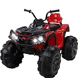 Original Actionbikes Motors Kinder Elektro Quad Bumper Offroad I Lizenziert - 2 x 35 Watt Motoren - 1x 12 V 7Ah Batterie - 6 Km/h - Beleuchtete Armaturen - Multimedia (Rot)