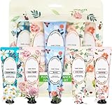 Hand Cream Feuchtigkeit,HandcremeSet für Sehr Trockene Hände,Blumige & Fruchtige Hand Cream Feuchtigkeitscreme,HandcremeKleine Geschenk für Frauen,Mini Handcreme Damen Geschenkset