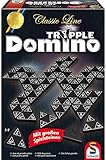 Schmidt Spiele SCH49287 (-) (-) Classic Line, Tripple Domino, mit großen Spielsteinen, Bunt, 0.75 l