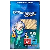Granny's® Deluxe Set: Aktivkohlefilter 50 Stück | Ø 6 mm Filtertips | hybrider Aktivkohlefilter | Kohlefilter für Selbstdreher | Grannys Filter | In Granny We Trust
