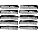 com-four® 10x Haarkamm, fein- und grobgezahnter Frisierkamm, handlicher und robuster Taschenkamm (010 Stück - schwarz)