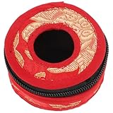 Alipis Fingerbeckentasche aus Baumwollstoff mit Reißverschluss Kleine Handglockentasche Ø 75cm Gepolsterter Fingerbeckenbeutel für Sicheren Transport und Schutz bei Reisen