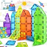 NAETANY Magnetische Bausteine 78 Teile Magnetbausteine Magnet Spielzeug Kinder Magnetspielzeug Magnet Bausteine für Kinder Jungen und Mädchen Montessori Spielzeug ab 3 4 5 6 7 8 Jahren