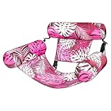 Luftmatratze Pool, Wasserhängematte Luftmatratze, Erwachsene Aufblasbare Schwimmsessel, Mit Ahornblatt-Muster Für Sommerpartys(B)