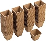 Meister Anzuchttöpfe 6 x 6 cm - Praktisches Set mit 96 Stück - Aus Papierzellstoff - Biologisch abbaubar, Pflanztopf, Saattopf, Pflanzenanzucht, WU9968310