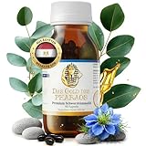 The Pharaoh’s Gold Schwarzkümmelöl Kapseln – 90 Kapseln mit 1500 mg Schwarzkümmelöl pro Tagesdosis – Kaltgepresst & vegan – In HPMC-Kapseln – Laborgeprüft & ohne Zusatzstoffe – aus Ägypten