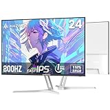Amzfast 24 Zoll Gaming Monitor-200Hz, FHD 1920x1080, Fast IPS Monitor, 1ms MPRT, 110% sRGB, Anti-Blaulicht, HDR, Adaptive Sync, VESA 100x100, HDMI 2.0/DP 1.4, Weiß- AMZG24X1W