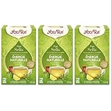 Yogi Tea - Für die Sinne, Natürliche Energie, Weißer Ayurvedischer Tee, Bio, mit Zitronen- und Bergamottöl, Yogi Tee 3er Pack, 3x17 Beutel (51 Teebeutel insgesamt), Ideal als Geschenk