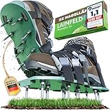 LAINFELD Rasenlüfter | Nagelschuhe mit kurzen und Langen Nägeln | Rasenbelüfter mit 4 Riemen | Vertikutierer für Rasen | Aerifizierer Gartenschuhe