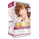L'Oréal Paris Permanente Haarfarbe, 100% Grauhaarabdeckung, Haarfärbeset mit Coloration, Shampoo und 3-Fach Pflege Creme Farbe, Excellence Creme, Nr. 6.32 Sonniges Hellbraun, 1 x 268 g