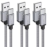 USB C Kabel 2M 3Stück, Ladekabel Samsung Tablet Schnellladekabel Typ C für Galaxy Tab A8, A7/A7 Lite, Tab S7/S7+/S7 FE, Tab S6/S6 Lite, Fire Tablet 8/8 Kids, 10/10Plus/10 Kids Pro