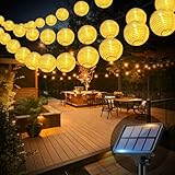 bitjam 18M Solar Lampions Außen Wetterfest, 40 LED Solar Lichterkette Aussen IP65 Wasserdicht, 8 Modi Laterne Solarlichterkette Outdoor für Balkon Garten Terrasse Deko (Warmweiß)