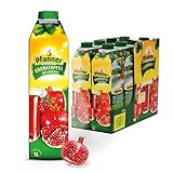 Pfanner Granatapfel Fruchtgetränk (8 x 1 l) - 25 % Fruchtgehalt – Fruchtgetränk im Vorratspack – Getränk aus Granatapfelsaft