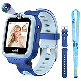 OKYUK 4G-Smartwatch-Kindertelefon, 2024 Smartwatch für Kinder mit Video- und Telefonanruf, WiFi, SOS-Schulmodus, Kinder-Smartwatch für Jungen und Mädchen von 5–16 Jahren mit Echtzeit-Tracking (Blau)