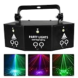 Discolicht Partylicht mit Fernbedienung, 9-Eyes LED RGB Licht DJ Projektor Disco Bühnenbeleuchtung Lichteffekt DMX Effektstrahler Halloween Weihnachten Klub Party Feiertage