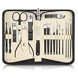 Maniküre Set,DUAIU 18 in 1 Nagelset Maniküre Pediküre Set,Nagelschere Set,Nagelpflegeset Nagelknipser Set Reise mit Tasche,Geschenke für Männer Damen
