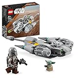 LEGO Star Wars N-1 Starfighter des Mandalorianers – Microfighter Mikro-Bauspielzeug, Das Buch von Boba Fett-Fahrzeug mit Baby Yoda-Figur Grogu, Geschenk für Kinder, Jungen, Mädchen ab 6 Jahren 75363