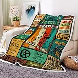Fahrrad-Überwurfdecke, Mountainbiking, Fahrrad, gemütlich, warm, Bett, Couch, Radfahren, weißes Fleece-Flanell-Überwurf zum Dekorieren von Zimmern und Schlafzimmern, Herren, Jungen, Mädchen, Frauen