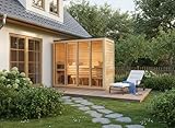 FinnTherm Gartensauna Kuuma L in Naturbelassen, 242x111cm für bis zu 4 Pers.