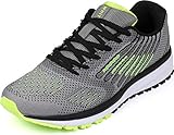 WHITIN Unisex Sportschuhe Damen Herren Turnschuhe Laufschuhe Sneakers Männer Walkingschuhe Modisch Bequem Joggingschuhe Fitness Schuhe Grau Grün Größe 42