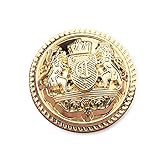 Dekorative Knöpfe aus Metall, mit Logo, Jacke, Anzug, Schnalle, 10 Stück, gold, 25 mm